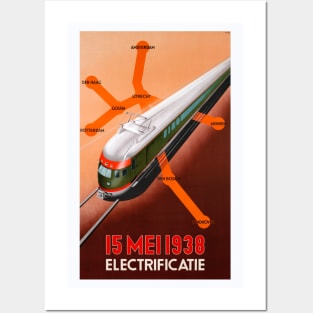 15 Mei 1938 Electrificatie Vintage Poster Posters and Art